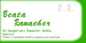beata ramacher business card